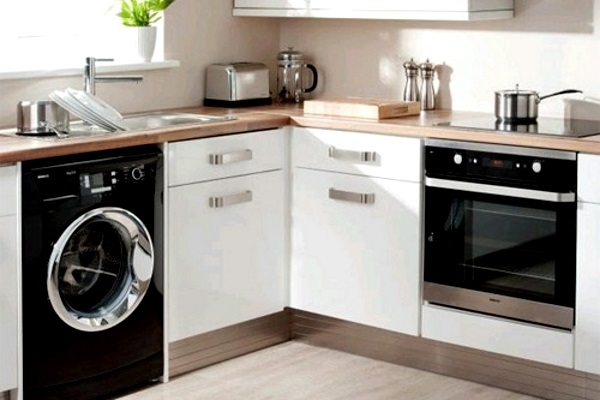 дизайн малогабаритной кухни со стиральной машиной